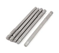 sourcing map puntas de Destornillador magnético de 100mm de longitud 5pcs Varilla hexagonal de 1/4" de cabeza hexagonal de 5mm