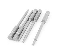sourcing map puntas de Destornillador magnético de 75mm de longitud 5pcs Varilla hexagonal de 1/4" de cabeza hexagonal de 2,5 mm