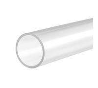 sourcing map PVC Rígido Redondo Tubería 55mm ID 63mm OD 0,3metros Transparente Alto Transparencia para Agua Tubería, Manualidades, Exhibición Estantes