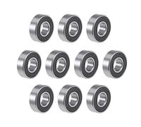 sourcing map R6-2RS Rígidos Rodamientos Bolas 3/8-Pulgadas x7/8-Pulgadas x9/32 Pulgadas Sellado Z2 Rodamientos Palanca 10pcs