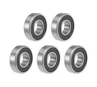 sourcing map R8RS Ranura Profunda Rodamientos Bolas Z2 1/2" X 1-1/8 x 5/16 Pulgadas Doble Blindaje Acero Carbono 5pcs