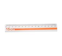 sourcing map Recto Regla 15cm Métrico Aluminio Aleación Regla Corrugado Borde Fácil de Recoger Medición Herramienta para Niños Estudio Aula Oficina, Naranja