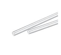 sourcing map Redondo Sólido Aluminio Varilla 6mm Diámetro 200mm Longitud Torno Barra Almacenamiento para DIY Artesanía Paquete de 2