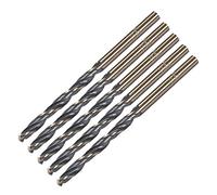 sourcing map Reducido Vástago Taladros Helicoidales 4.2mm Alta Velocidad Acero 4341 con 4.2mm Vástago 5 Pcs