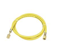 sourcing map Refrigerante Carga Manguera 1/4pulgadas Rosca Amarillo