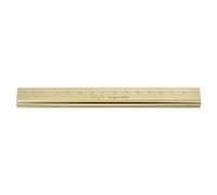 sourcing map Regla de Escala Hueca de Aluminio de 15 cm, Regla Triangular de Metal Métrica Recta Herramienta de Medición, Dorado