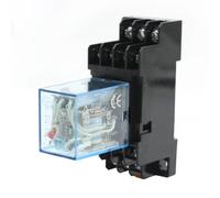 sourcing map Relé de alimentación AC 110V/120V Bobina carril DIN de 35 mm 4PDT lámpara roja 14P de propósito general