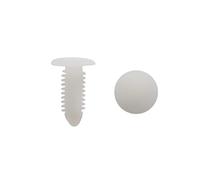 sourcing map 30Pcs Blanco 17mm Remaches De Puerta guardabarros Chapa 8mmx6,5mm Agujero