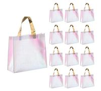 sourcing map Reutilizables Regalo Bolsas, Multicolor Mano Brillante Supermercado Compras Bolsa con Manijas para Cumpleaños Fiestas, Boda, Navidad, Paquete de 60