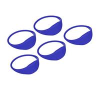 sourcing map RFID Pulseras Silicona Proximidad Pulsera 13.56MHz Lectura Solo Impermeable Anillo Tipo para Puerta Entrada Acceso Control, Azul Paquete de 5