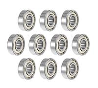 sourcing map Rodamiento de bolas 695ZZ de 5x13x4mm Rodamientos de doble sellado ABEC-3 10uds