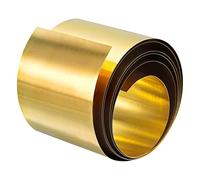 sourcing map Rollo de lámina de latón, 0,3 x 50 x 1000 mm, rollo de lámina de latón dorado para manualidades, reparaciones eléctricas, conexión a tierra