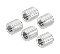 sourcing map Rosca Reducción Tuercas Inserto M10 Macho a M6 Hembra Adaptadores 10mm Largo Tubo Montaje Conversión Manguito Reductor, Paquete de 5