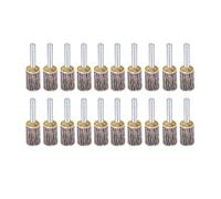sourcing map Ruedas de solapa de 16 mm, disco de lijado montado en vástago, rueda abrasiva de grano 80, 20 unidades