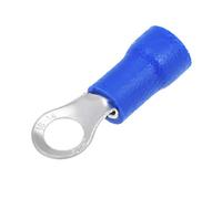 sourcing map rv2-4s aisló el terminal eléctrico de la encrespadura, conector 100pcs del alambre de la espada del anillo