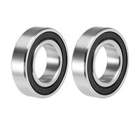 sourcing map S6005-2RS Rodamientos de bolas de ranura profunda de 25 mm x 47 mm x 12 mm, doble sellado 440C acero inoxidable 2 piezas