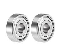 sourcing map S6200ZZ Rodamientos de bolas de ranura profunda de 10 mm x 30 mm x 9 mm, acero inoxidable con doble blindaje, 2 piezas