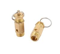 sourcing map Seguridad Válvula Aire Compresor Presión Alivio Válvula, 13mm Macho, 2 Paquetes