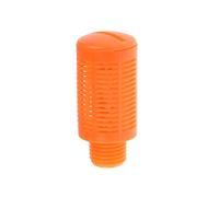 sourcing map Silenciador neumático de plástico, silenciador de línea de aire de escape, 1/4 PT, naranja, 10 Uds.