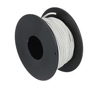 sourcing map Silicona Cable 22AWG Blanco Carrete 15m Eléctrico Estañado Cobre Estándar Alta-Temperatura Conexión Cable para Coche Modelo Manipulador Electrodomésticos Aparatos, Bricolaje