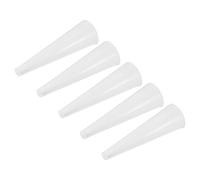 sourcing map Silicona Goma Cónico Tapón 1,6mm a 4,8mm Sólido Blanco para Polvo Recubrimiento, Pintura, Anodizado, Enchapado, Arenado, Laboratorio Uso 20uds