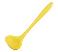 sourcing map Silicona Sopa Cucharón Cuchara 8.5 Pulgadas Calor Resistencia Hasta 450°F Una Pieza Diseño Restaurante Cocinar Cocina Utensilio para Servir Sopa Amarillo