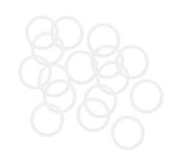 sourcing map Silicona Tórica Junta, 20mm OD 16mm ID 2mm Ancho VMQ Sello Junta para Compresor Válvulas Tubería Reparación, Blanco, Paquete 16