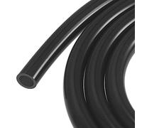 sourcing map Silicona Tubería Manguera 10mm ID 14mm OD 8 Pies Negro Alta Temperatura para Agua Manguera Aire Tubo