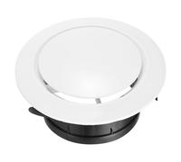 sourcing map Soffit Vent - Cubierta de ventilación redonda ajustable de 125 mm ABS para el hogar, baño, oficina, cocina, sistema de ventilación