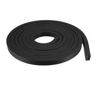 sourcing map Sólido Rectángulo Goma Sello Tira 15mm Wide 10mm Grosor, 3 Metros Largo Negro