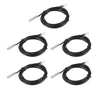 sourcing map Sonda de Sensor de Temperatura 50K 5uds, Sonda de Sensor Térmico NTC de Acero Inoxidable de 2 Metros, Cable de Extensión para Termómetro Digital