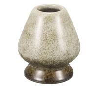 sourcing map Soporte de cerámica Chasen de 70 mm, soporte para batidor de té matcha, soporte tradicional para té matcha, accesorios para degustación de té, amarillo
