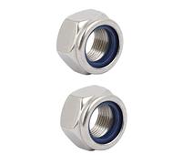 SOURCING MAP sourcing map 2pcs Tuercas hexagonales de acero inoxidable 304 M18 x 1,5 mm tono rosca métrica fina
