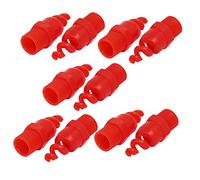 sourcing map sourcing map Boquilla de pulverizar Industrial rojo de 1/2 BSP rosca macho cónico espiral PP atomizada 10pcs
