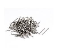sourcing map sourcingmap 2 x 25 mm M plana Phillips avellanado acero inoxidable tornillos de cabeza 100 piezas