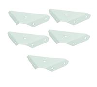 sourcing map sourcingmap® 99mmx60mmx18mm 5pcs metálica triangular Brida esquina Abrazadera soporte angular blancos
