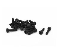 SOURCING MAP sourcingmap® M2 x 8 mm Tornillos de cabeza hueca hexagonal Métricas de aleación 12.9 de acero negro de 20pcs negro