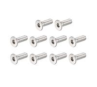 sourcing map sourcingmap® M3x10mm hexagonal de acero inoxidable 304 tornillos de cabeza plana avellanada 100PCS