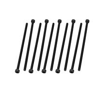SOURCING MAP sourcingmap® M3x75mm Tornillo moleteado totalmente de cabeza hexagonal rosca Negro 10pcs