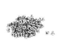 sourcing map sourcingmap® M4x6mm de acero inoxidable de cabeza plana avellanada Cruz tornillos Phillips 100pcs