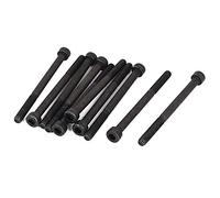 sourcing map sourcingmap® M5 x 65mm Tornillos hexagonales Pernos hexagonales de aleación de acero 12.9 10pcs