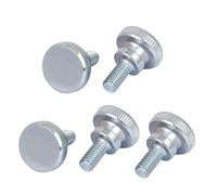 sourcing map Sourcingmap-M5x 10mm acero al carbono Paso Mano Tornillo Cabeza Plana Knurled tornillos tornillos 5Pcs