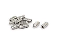 sourcing map sourcingmap® M5x10mm Tornillo Prisionero de muelle de acero inoxidable 304 con punta de bola hexagonal 10pcs
