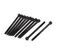 sourcing map sourcingmap® Paso de 0,5 mm Tornillos de cabeza hueca 10pcs M3 x 50mm parcialmente roscada llave Hexagonal