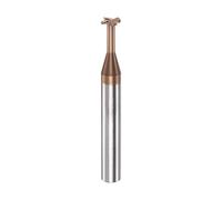 sourcing map T Ranura Extremo Molino Fresado Cortador 6mm Corte 1mm Profundidad 6mm Vástago Sólido Carburo Titanio Revestido 4 Flautas para Inoxidable Acero Aleación