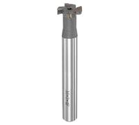 sourcing map T-Ranura Molienda Cortadores, 3mm Profundidad 16mm Corte Diámetro 10mm Vástago Tungsteno Carburo Punta 4 Flautas T Ranura Extremo Molino para Inoxidable Acero Cobre Aluminio