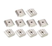 sourcing map T Tuercas, 50uds - Níquel Chapado Carbono Acero T Ranurados Pernos, 3030 Serie M3 Martillo Cabeza Sujetador, Deslizante T Tuercas para Aluminio Extrusión Perfil (Plateado)