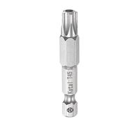sourcing map T45 Estrella 5 Puntos Puntas de Destornillador 1/4" Hexagonal Vástago 2" Longitud Magnético Seguridad Torx Cabeza Tornillo Destornillador