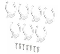 sourcing map T8 U Clips Soporte de Tubo Led Luz, Accesorio Plástico Tubo Extremo Abrazaderas Base con Tornillos para LED Bombillas Techo Lámpara, Paquete de 30