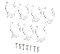 sourcing map T8 U Clips Soporte de Tubo Led Luz, Accesorio Plástico Tubo Extremo Abrazaderas Base con Tornillos para LED Bombillas Techo Lámpara, Paquete de 10